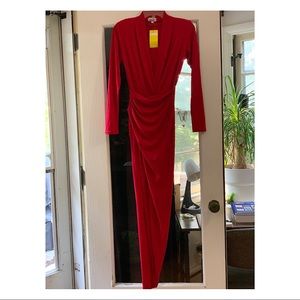 John Zack Petite SEXY Long Sleeve Maxi Dress